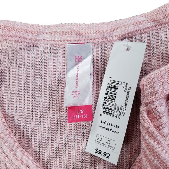No Boundaries Pink Knot Top size Large - Picture 3 of 4